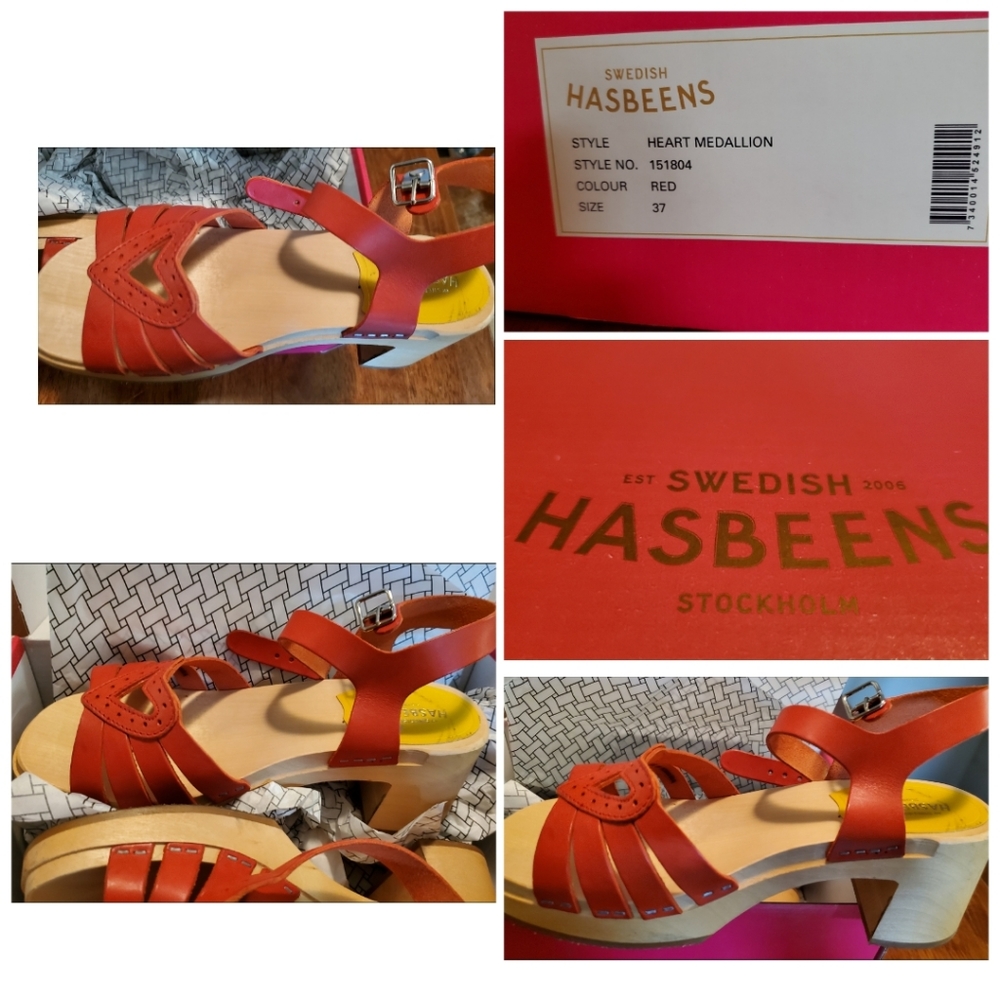 Hasbeen red sandals 👡